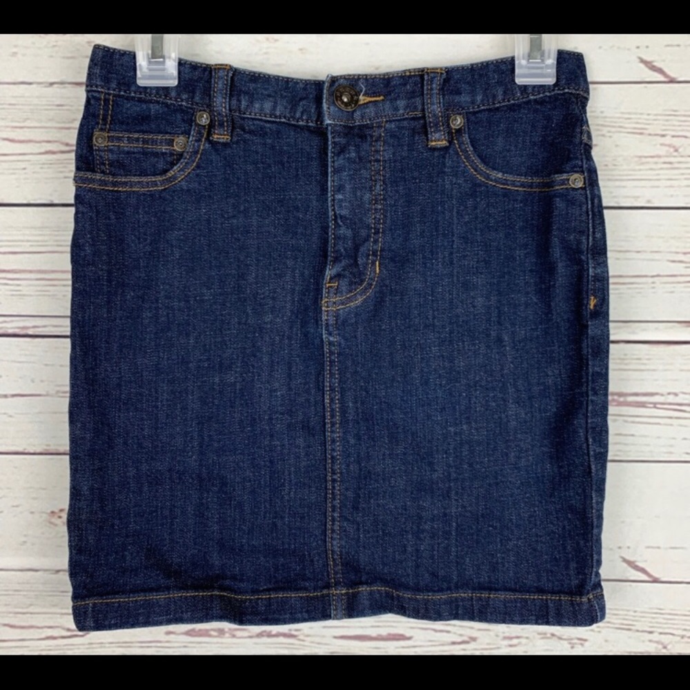 Free People dark wash denim skirt - Picture 2 of 5